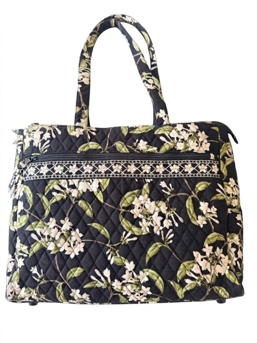 Vera Bradley Retired Jasmine Quilted Vera Tote Bag - Vintage 2003